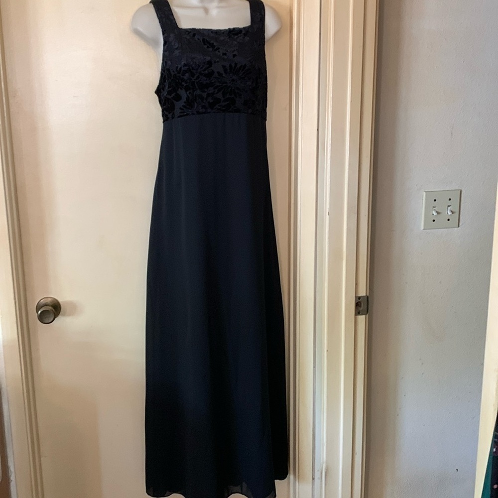 Rhapsody black full length gown size 12